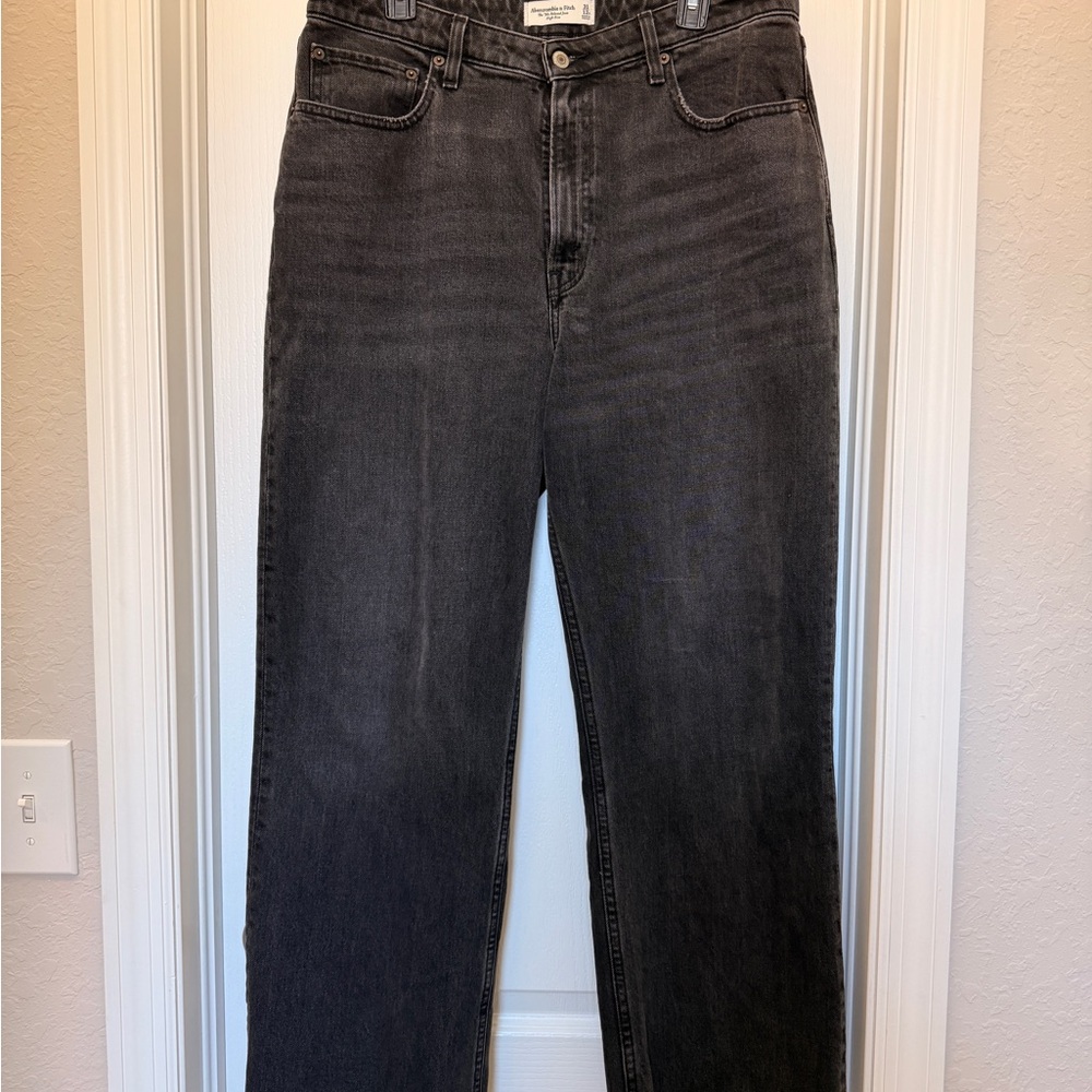 Abercrombie & Fitch Black Washout High-Rise Jeans